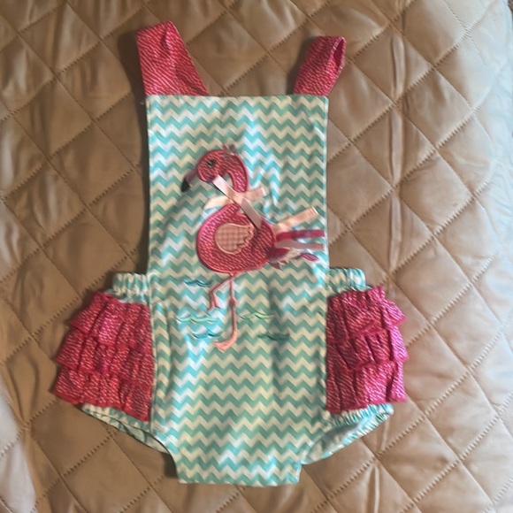 Indigo Souls (Kids) NWT 3mos flamingo bathing suit - Picture 7 of 8